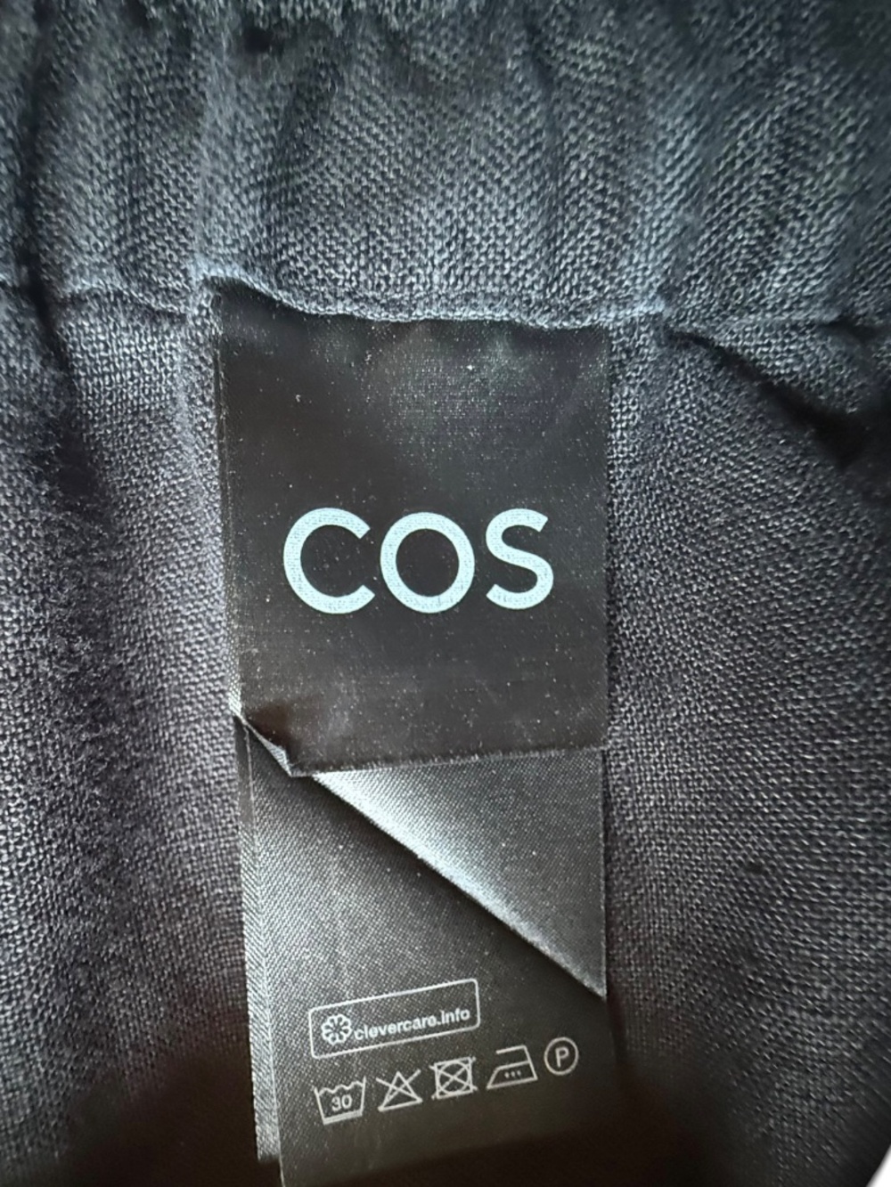 COS  100% Linen Black Shorts Sz L - Picture 6 of 6